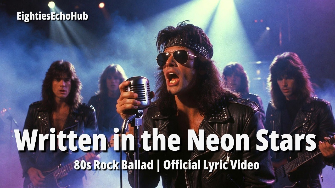 Written in the Neon Stars – 80s Rock Ballad | Official Lyric Video