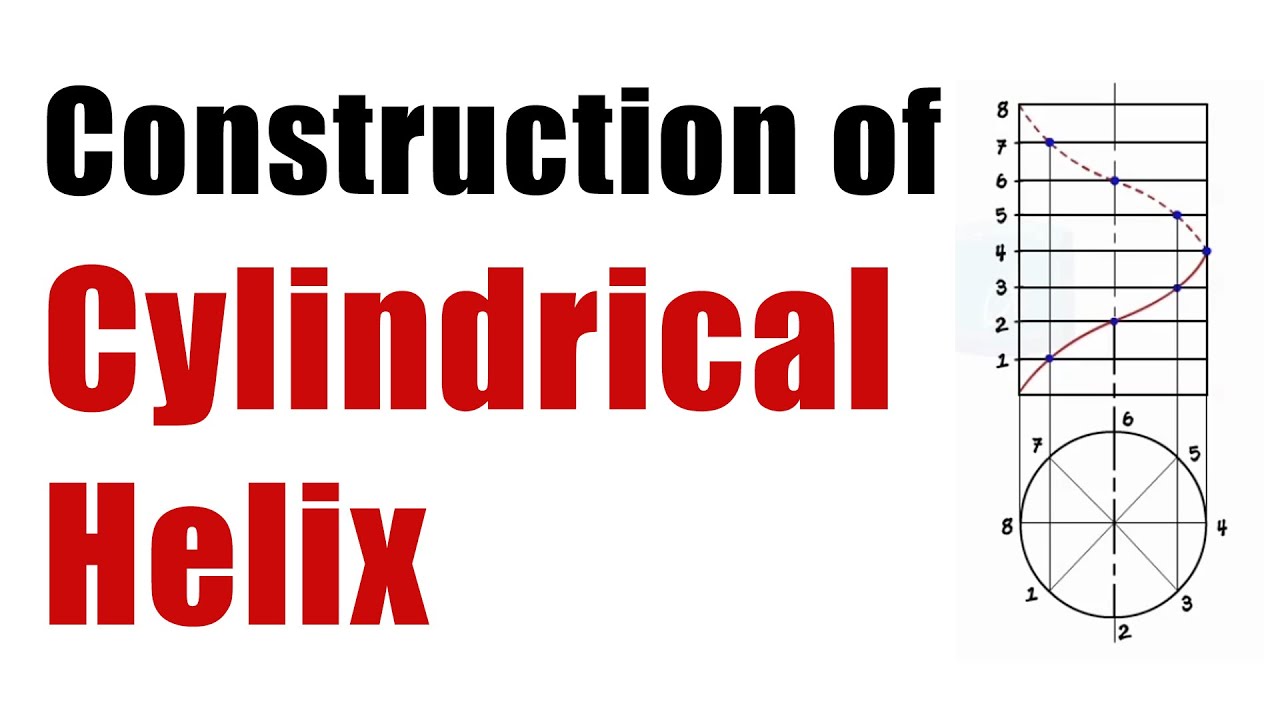 Draw a  CYLINDRICAL HELIX CURVE - Engineering Curves - Engineering Drawing
