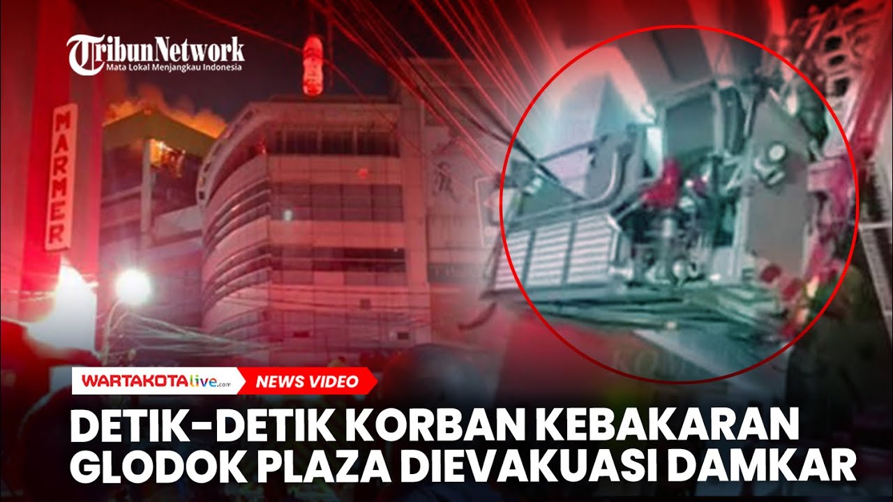 Dramatis! Detik-Detik Korban Kebakaran Glodok Plaza Dievakuasi Damkar