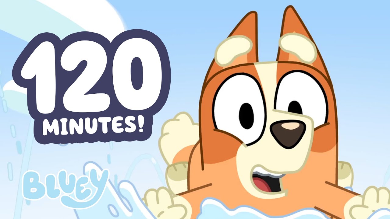 Having Fun on the Slide! 🤩 | 2 HOURS of the Best Bluey and Bingo Clips 💙 | Compilation | Bluey