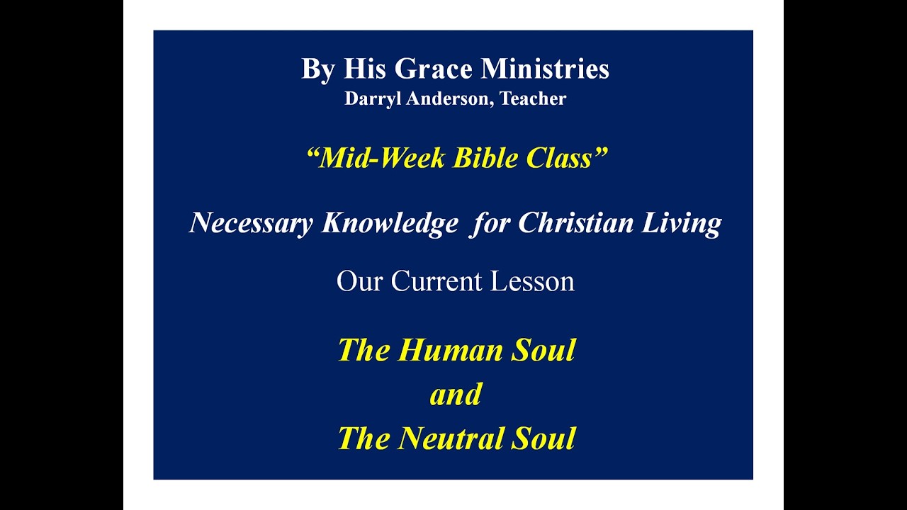 Necessary Knowledge for Christian Living - 02/036/2026