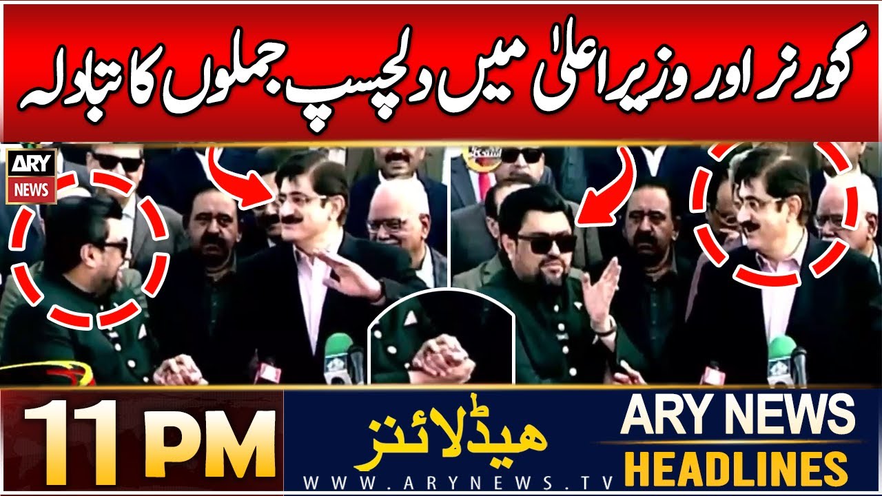 Debate between CM and Governor Sindh during media talk | ARY News 11 PM Headlines | 25th Dec 2024