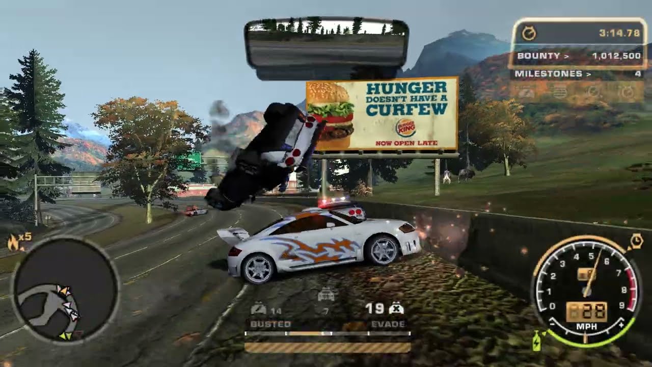 Need for Speed Most Wanted Audi TT 3.2 quattro pursuit