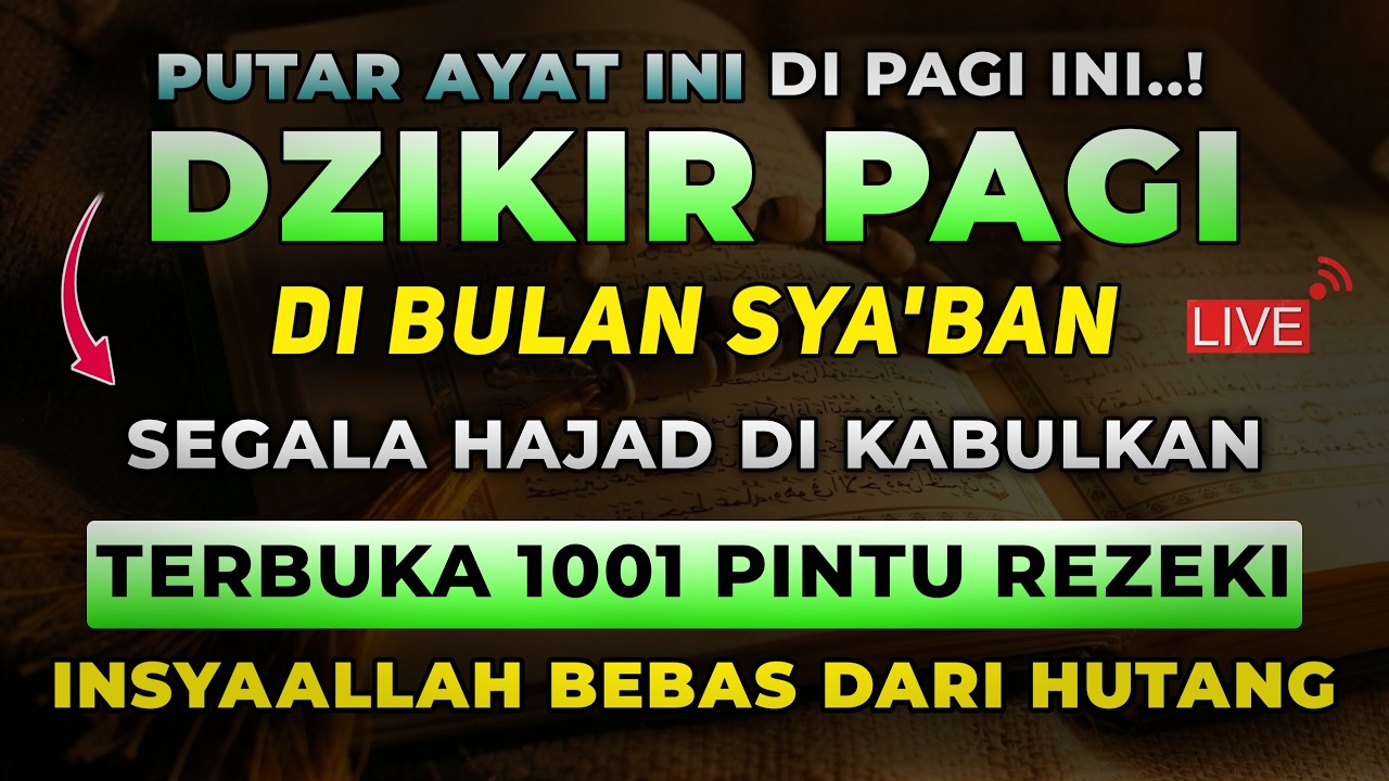LIVE 🔴 Dzikir Pagi Jam 4 subuh | Pembuka Rezeki & Pelunas Hutang  Sesuai Sunnah