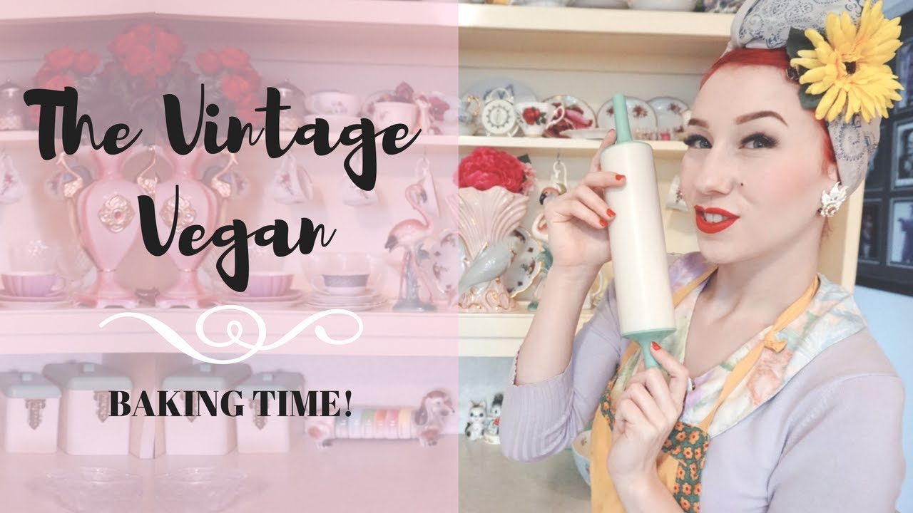 Vintage Vegan Baking with pinup Miss Lady Lace
