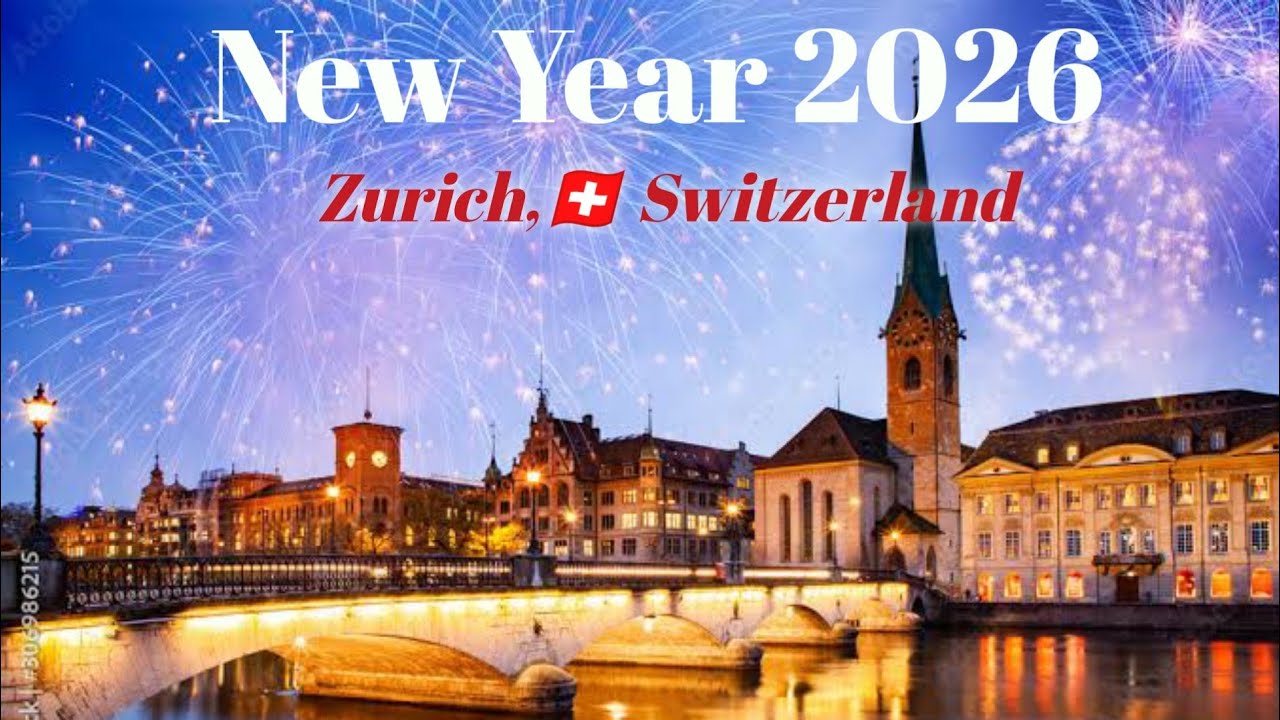 New Year 2026 Celebration in Zurich 🇨🇭 Switzerland | Epic Fireworks & Countdown Night 