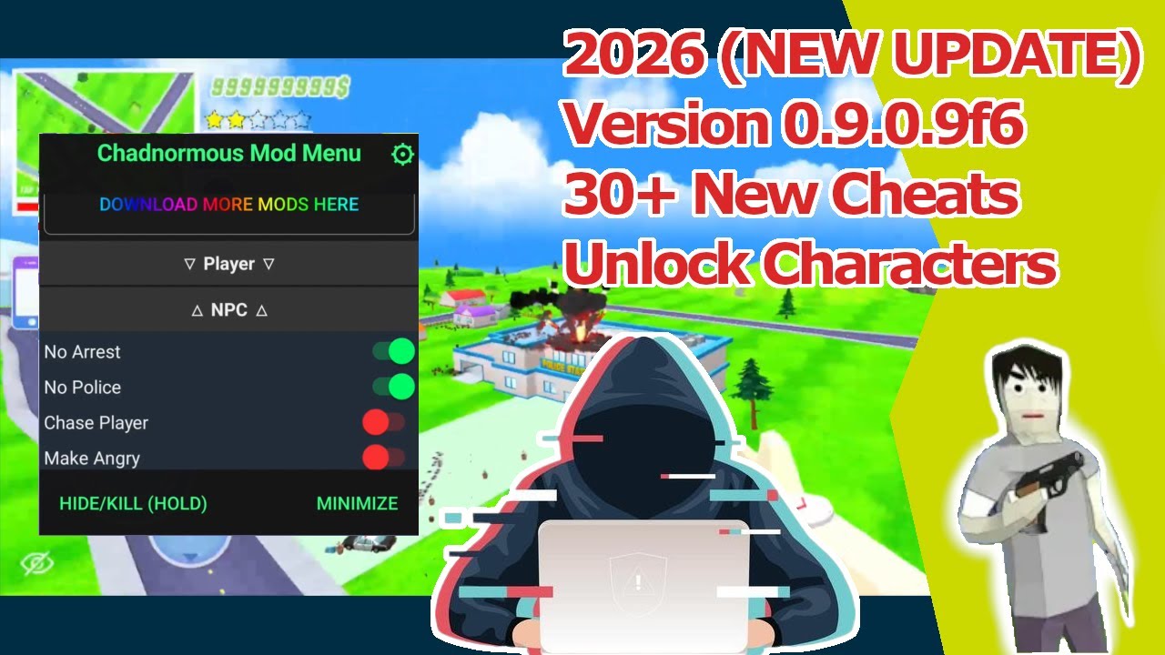 Dude Theft Wars Mod Menu 0.9.0.9f6 | 2026 New Update
