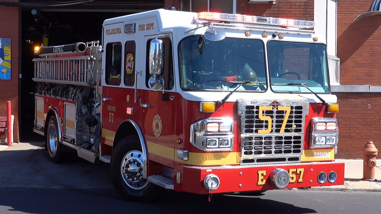 ***SCREAMING Q & HORN***  Philadelphia Fire Department Engine 57 Responding