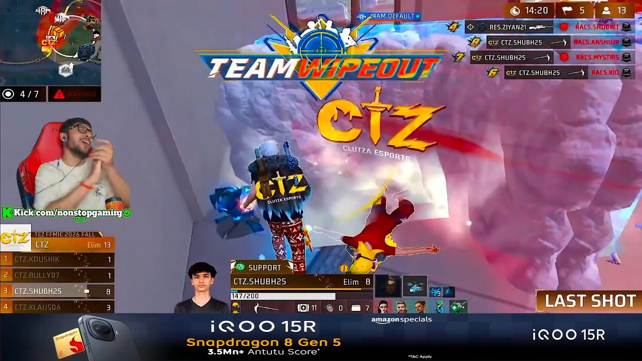 Qualified for group stage 🥷🔥 || FFMIC FALL PLAY INS HIGHLIGHTS 🏆|| 33 kills in 6 matches💀||CTZ SHUBH