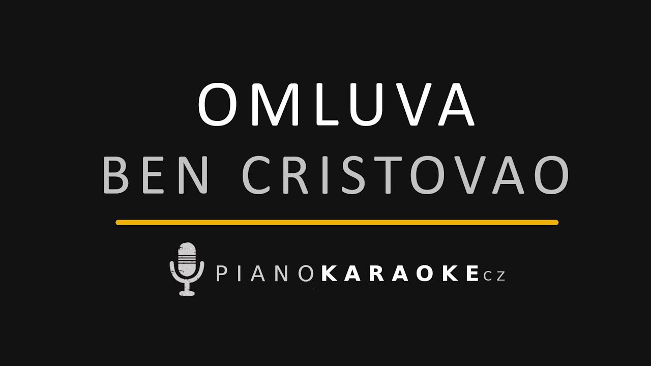 Ben Cristovao - Omluva | Piano Karaoke Instrumental