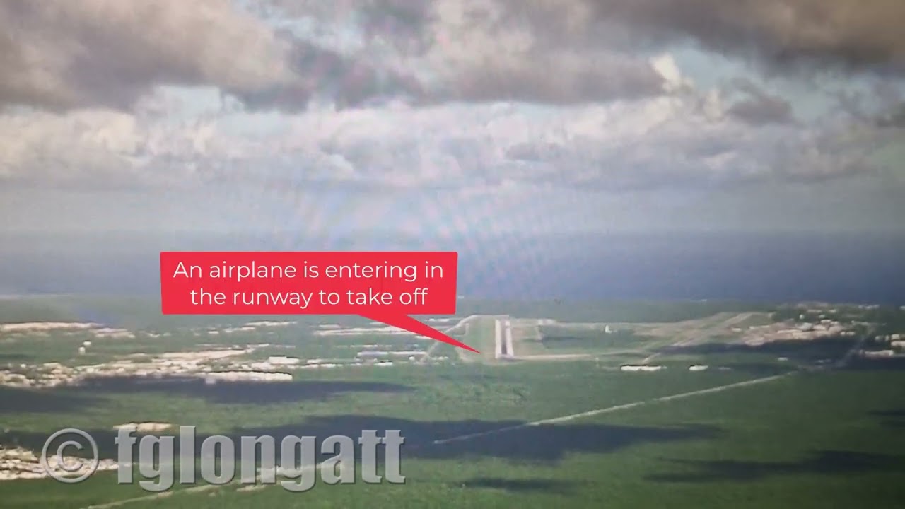 Nice view of landing at Punta Cana International Airport (PUJ), Dominican Republic