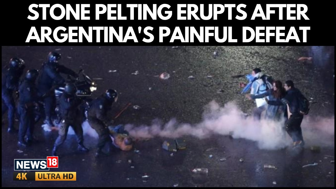Argentina Fans Clash With Police After FIFA World Cup Final Defeat | Chaos In Buenos Aires | 4K