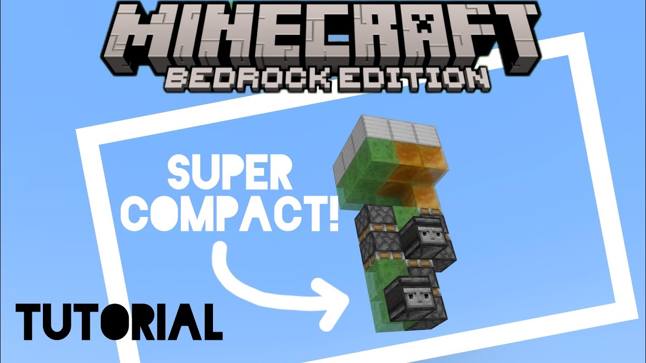 how to make a 3x3 piston elevator in minecraft bedrock 1.21