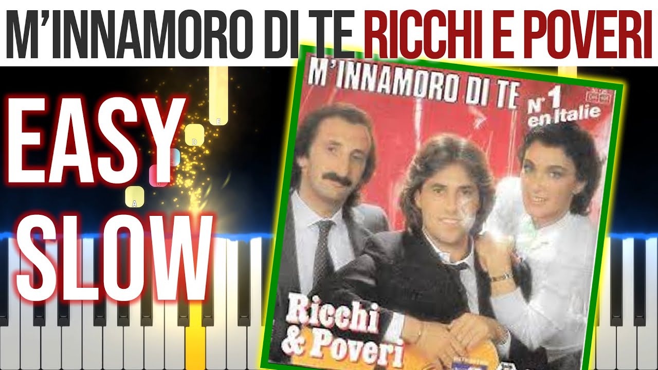 M'innamoro di te - Ricchi e Poveri- EASY SLOW Piano Tutorial 🎹 - video 4K🤙
