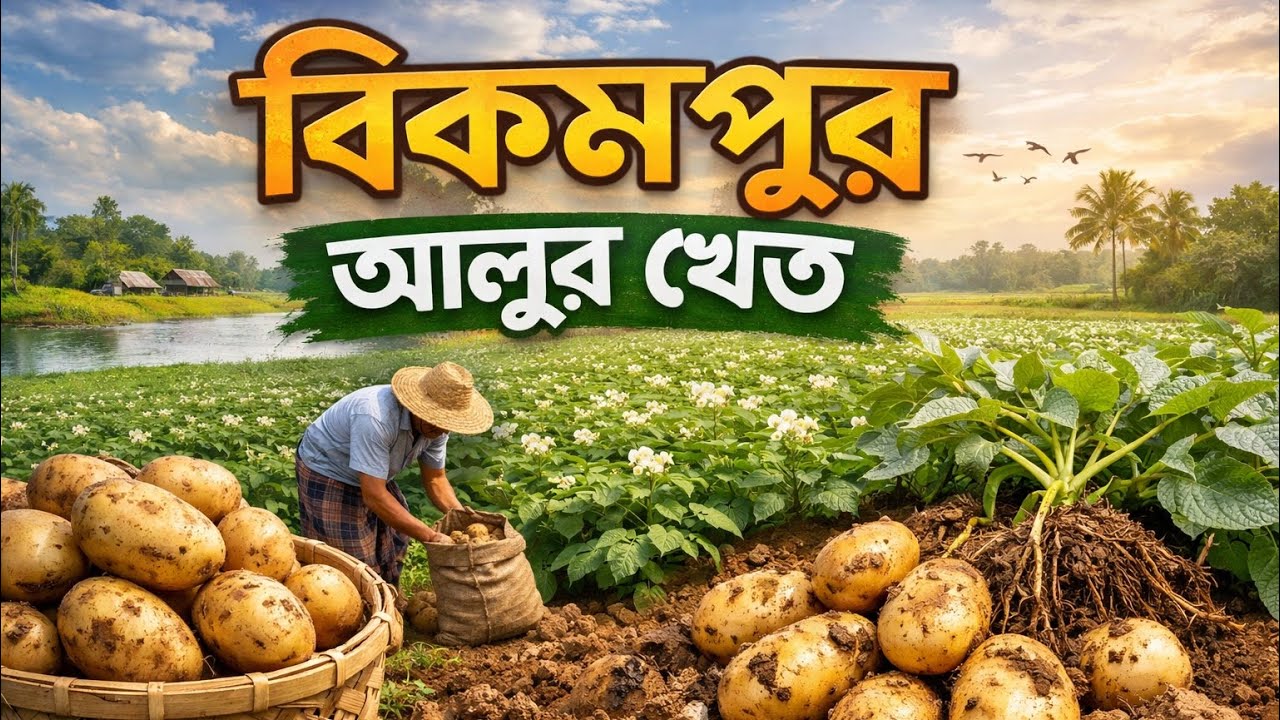 বিক্রমপুরের আলু উঠাচ্ছে কিৃষকের ঘরে Bikrampur potatoes are growing in the farmer's house #live #vlog