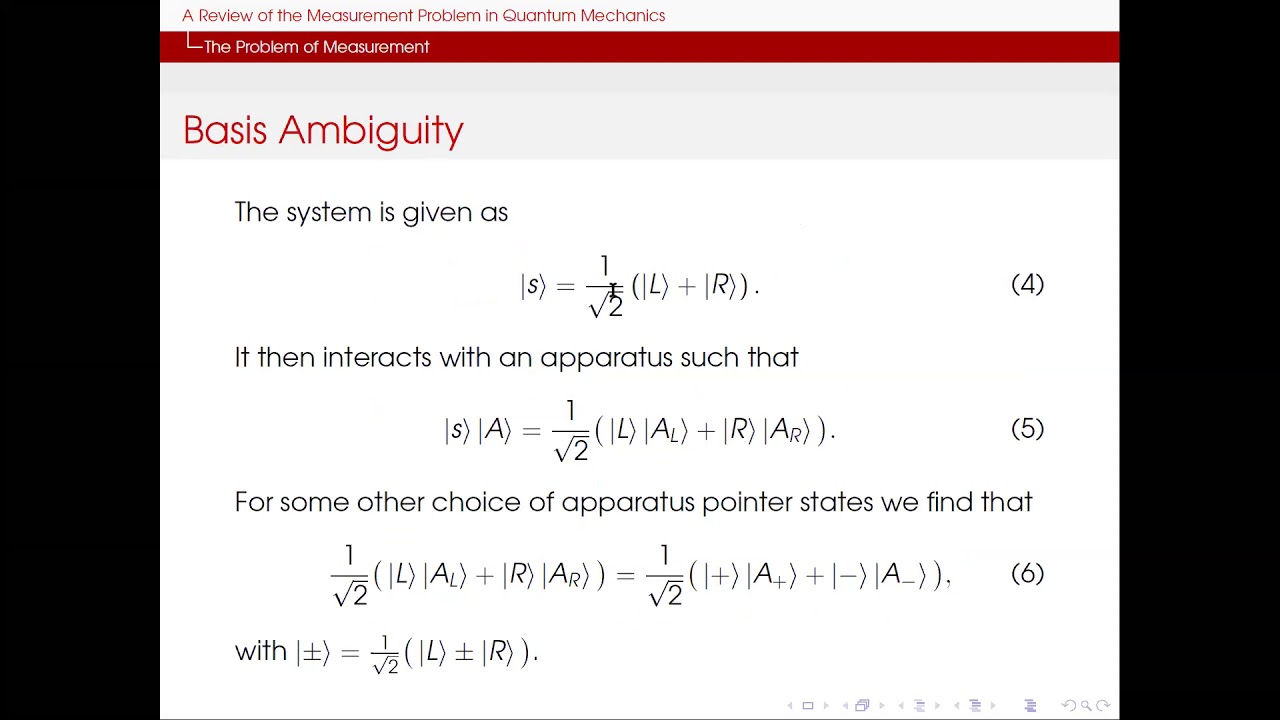 Ian Pittaway (SU) - A Review of the Measurement Problem in Quantum Mechanics