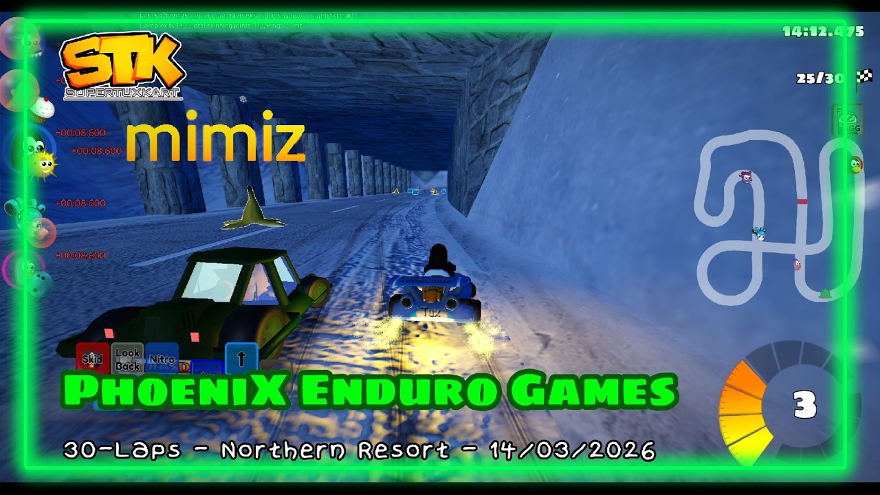 SuperTuxKart v1.5 Online - PhoeniX Enduro Games - Northern Resort - 14/03/2026