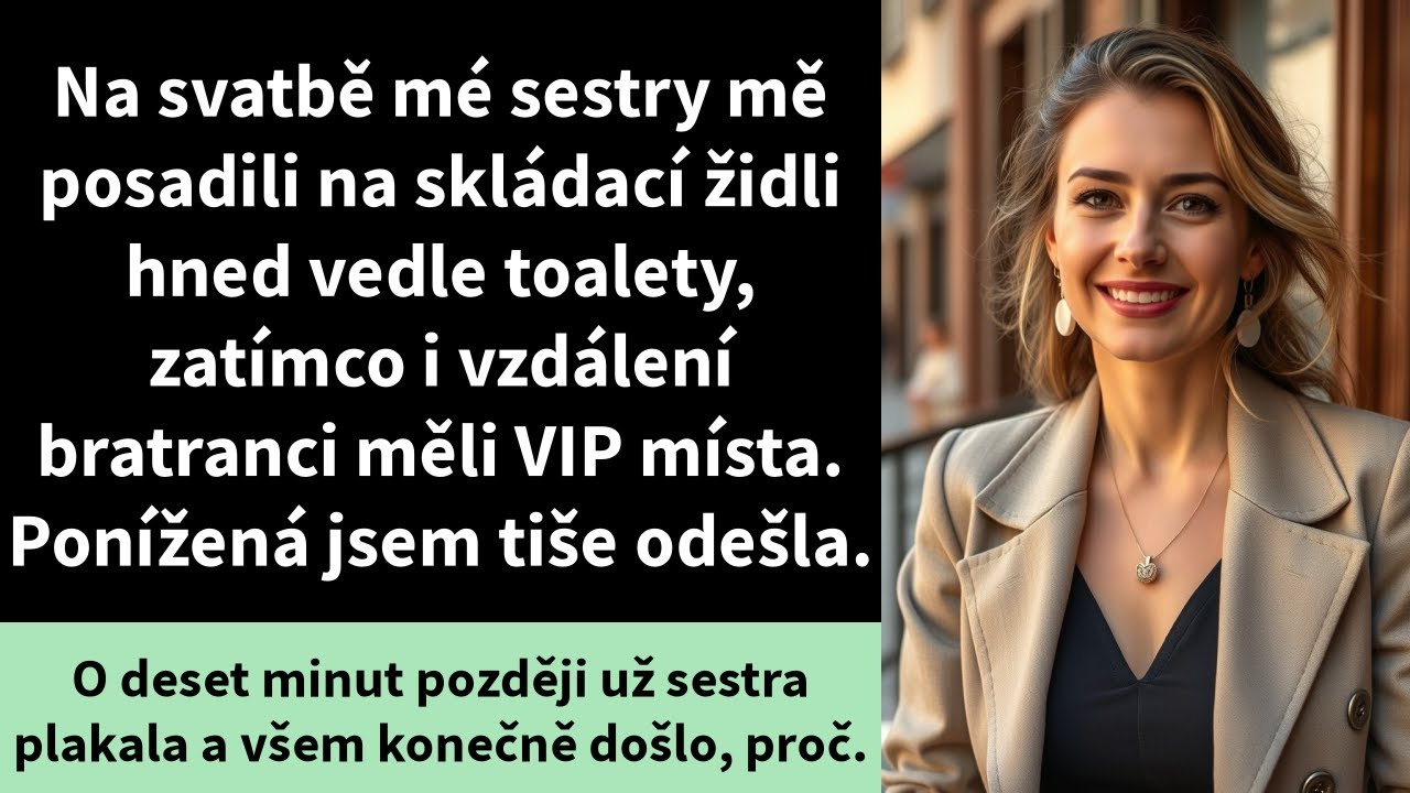 Na svatbě mé sestry mě posadili na skládací židli hned vedle toalety, zatímco i vzdálení bratranci