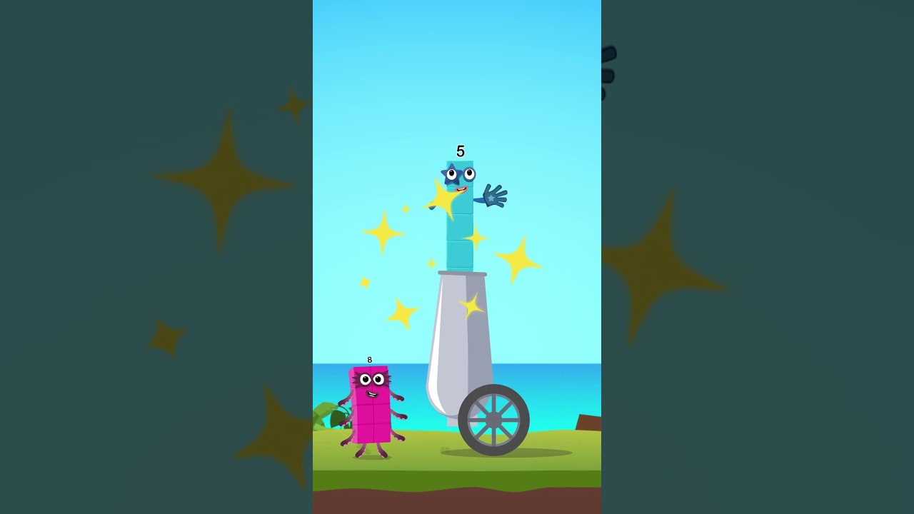 Numberblocks Learn to Count 5 & 8 in Beach Magic Run World New Season | Numberblocks Magic Adventure