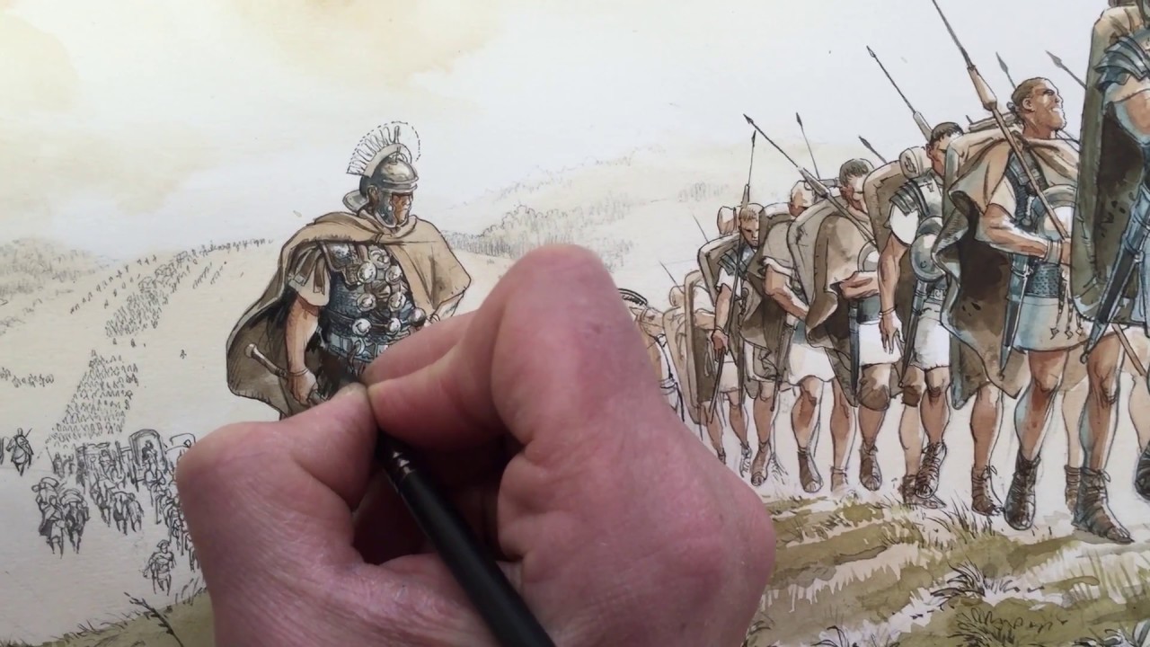 MAKING OF - Aigles de Rome V Double spread page wip