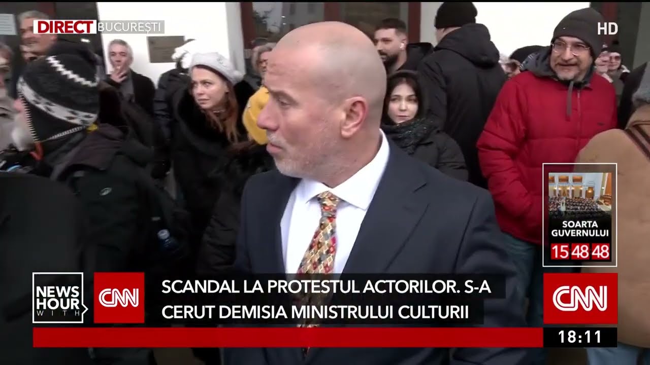 Scandal la protestul actorilor. S-a cerut demisia ministrului Culturii