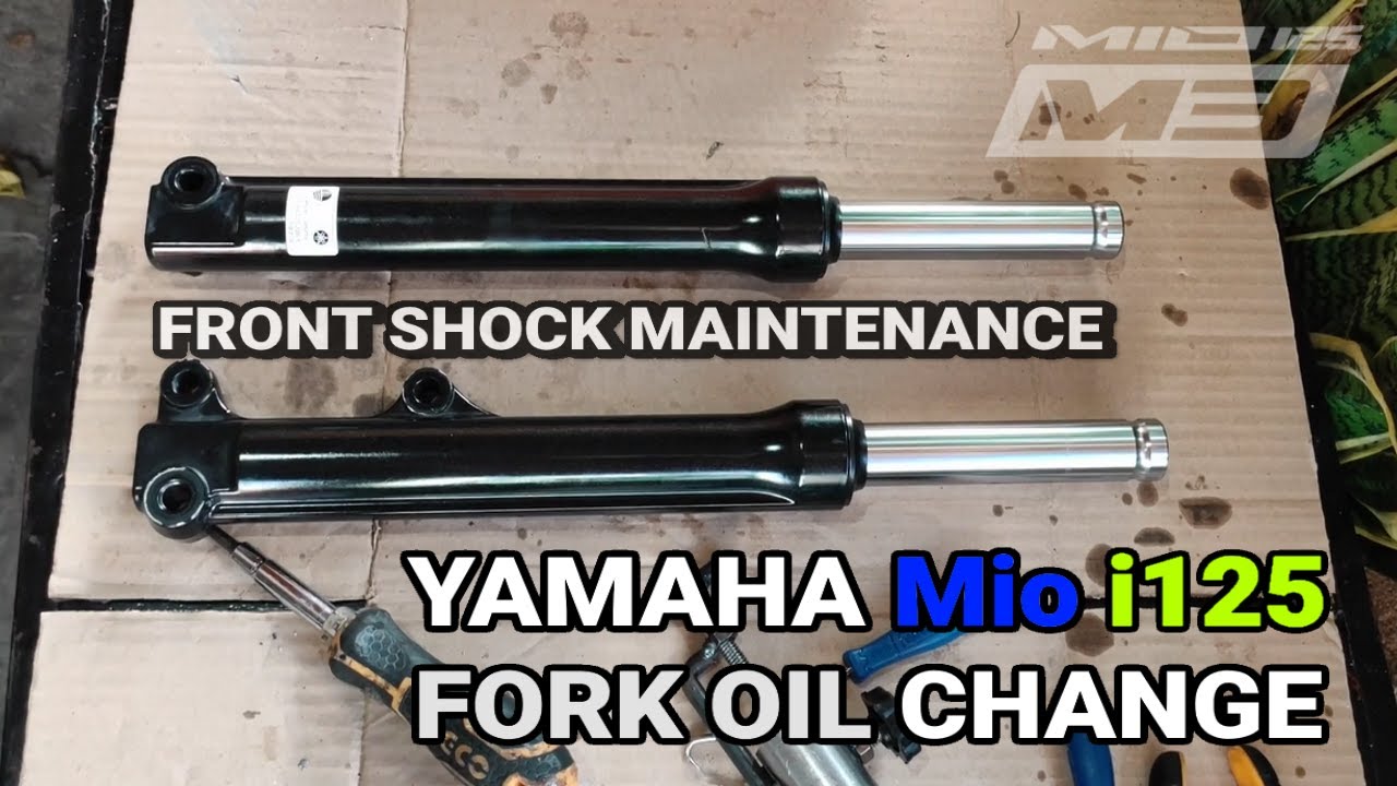 YAMAHA MIO i125 FORK OIL CHANGE step by step Tutorial | Front Shock Maintenance ng MIO i125