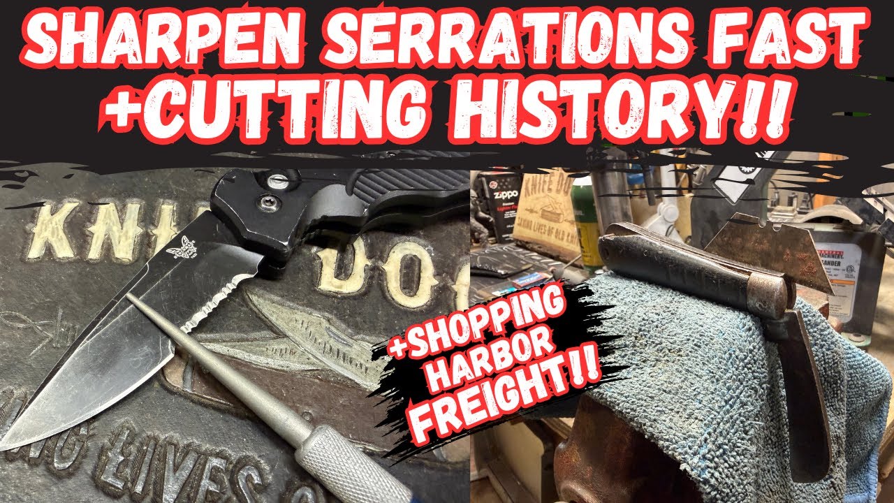 Cutting Open A 153 Year Old Knife! + New Case XX Pocket Knife & Serrated Blade Sharpening!