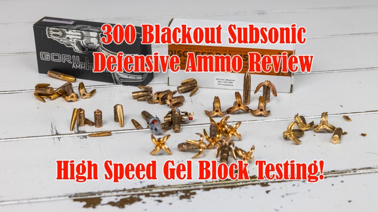 300 Blackout Тестирование оборонительных боеприпасов, гелевый блок, высокоскоростная съемка!