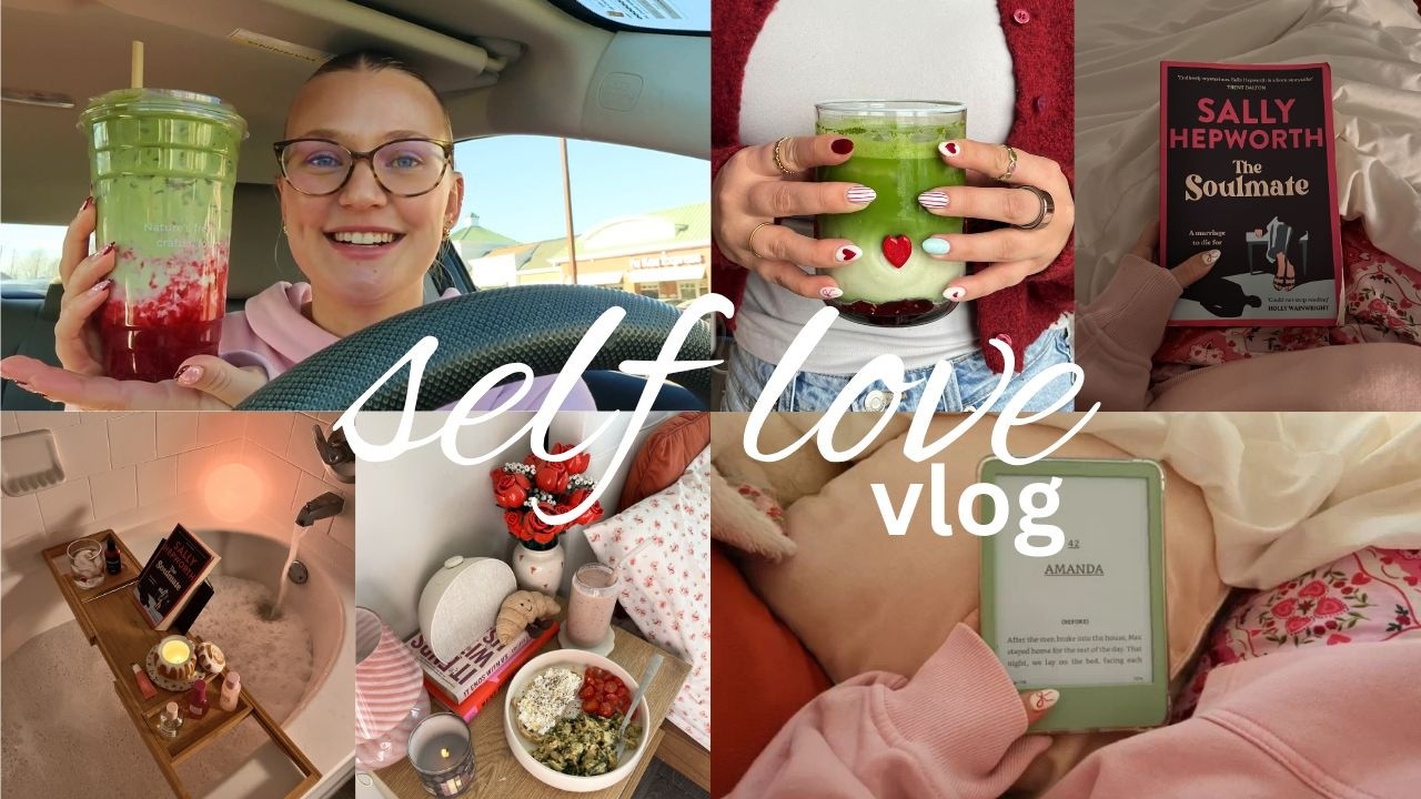 Self love vlog💌 treating myself, selfcare, matcha, & reading books!!