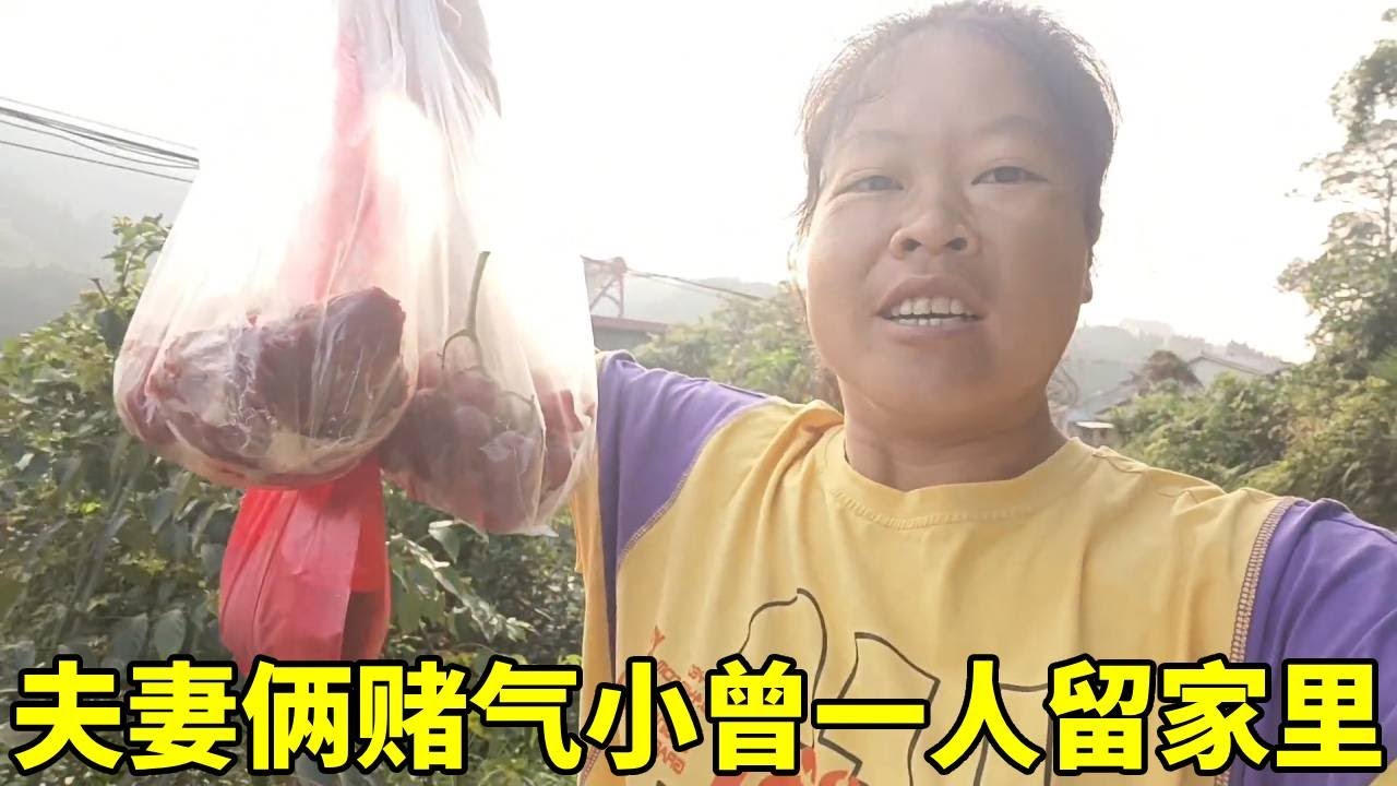夫妻俩吵架老罗孤身一人出门打工，留小曾一人在家里照顾一大家子人！#农村生活#美食分享