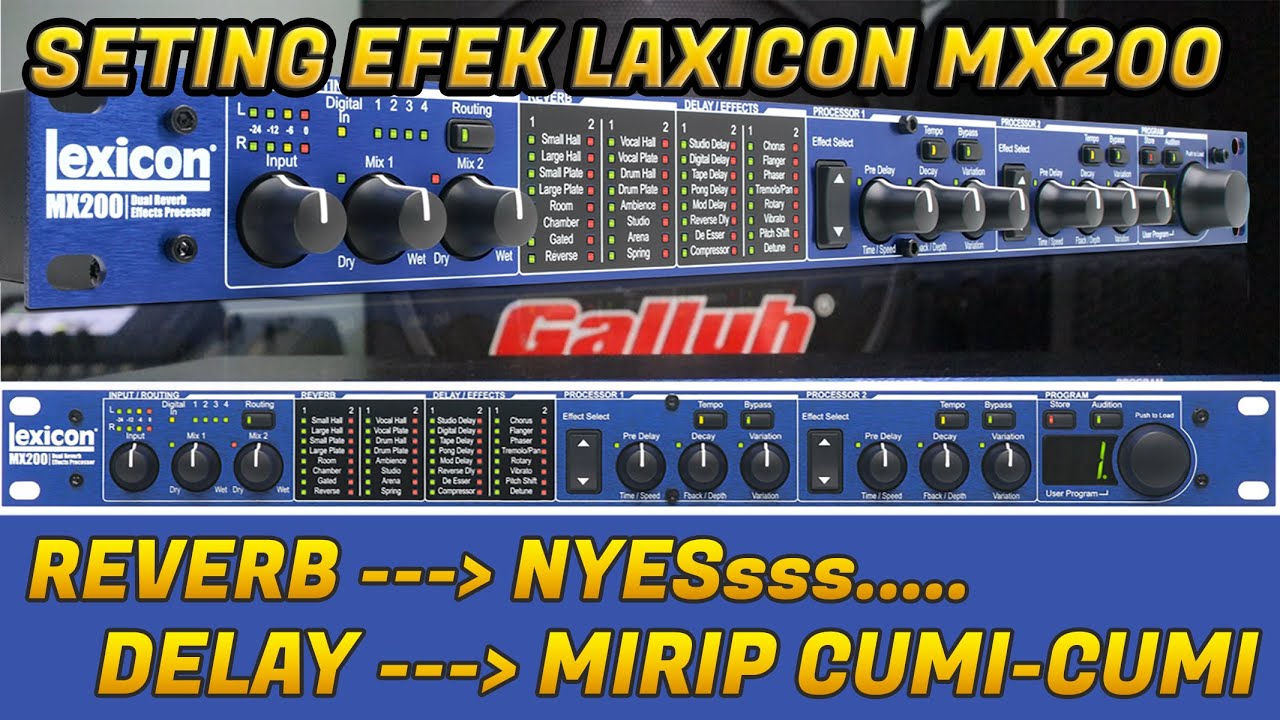 SETING EFEK LEXICON MX200 FITURE LENGKAP REVERB DAN DELAY | PESANAN KONSUMEN NABIRE PAPUA