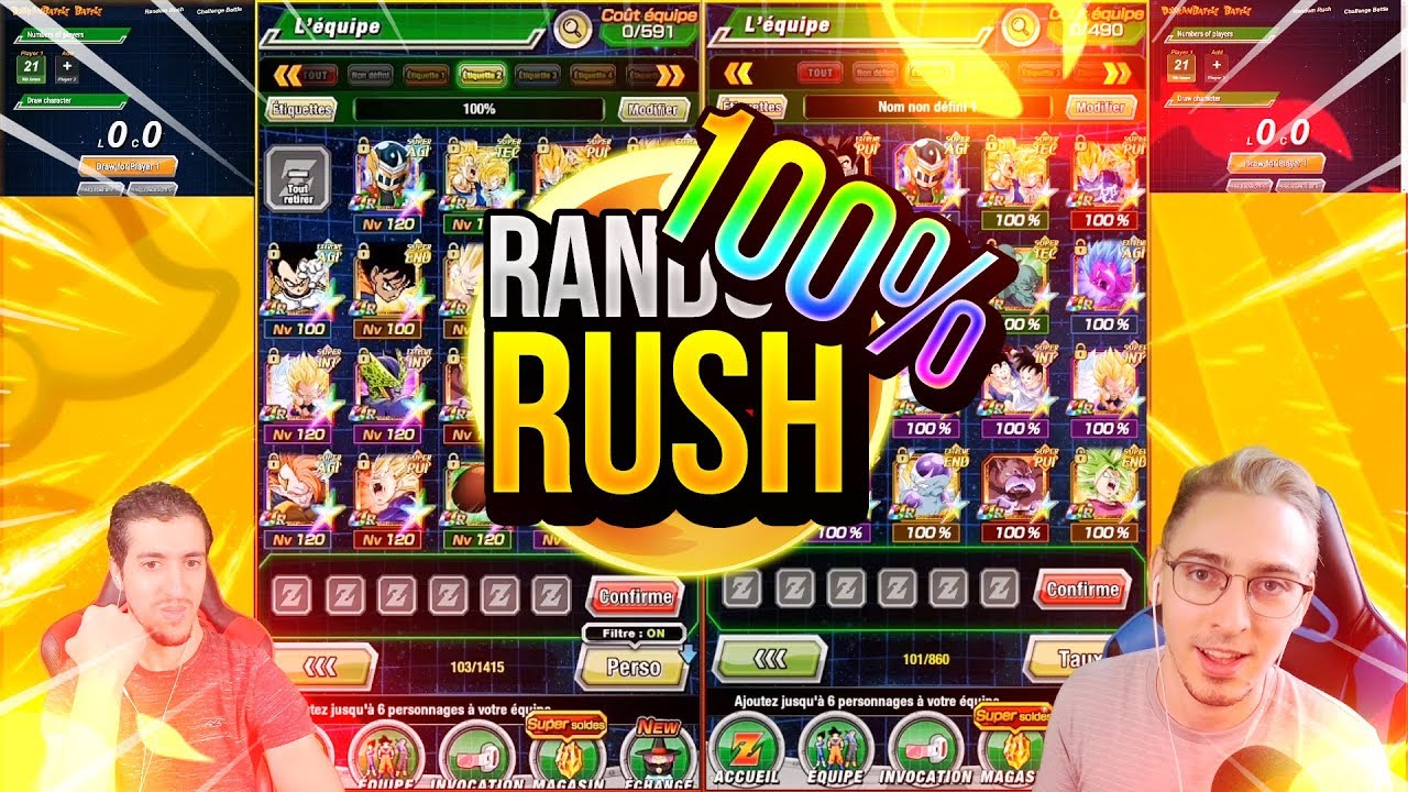 RANDOM RUSH 100% VS LILIAN31 !! DBZ DOKKAN BATTLE