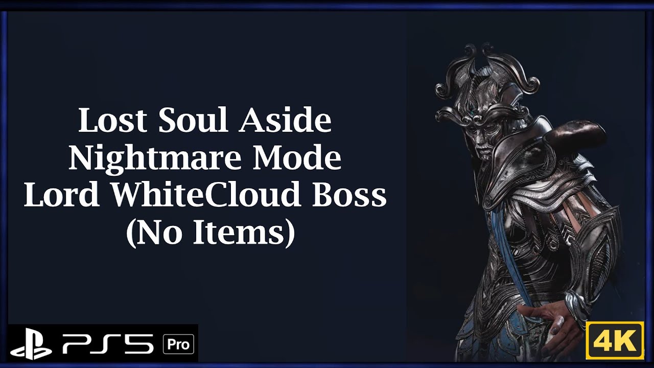 Nightmare Mode Lord WhiteCloud Boss (No Items) & Build - Lost Soul Aside