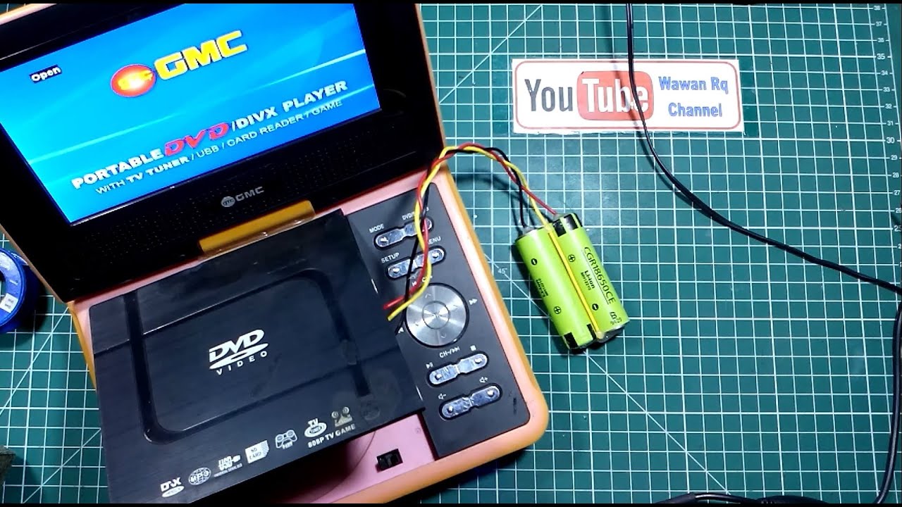 Cara merakit Baterai 2S Mini DVD Player Portable GMC,cara membuat batere untuk dvd player