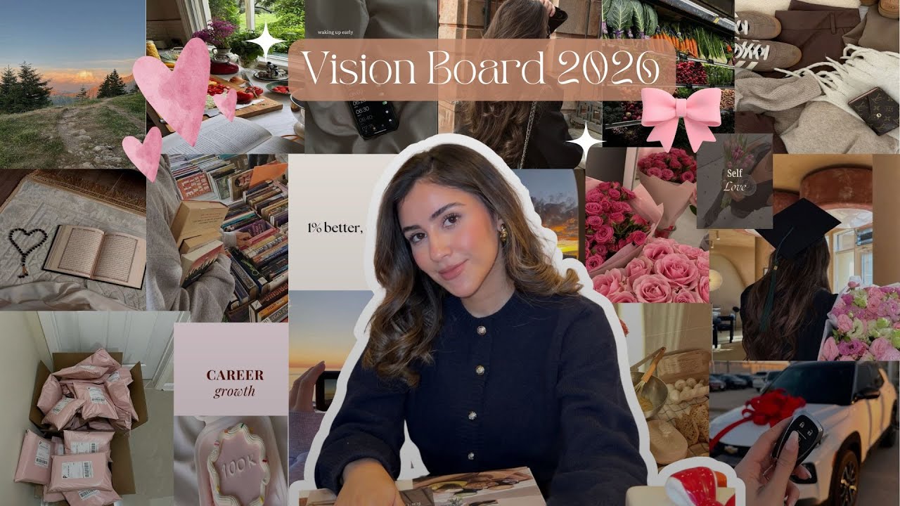 NEW YEAR 2026 🎀🎉 | Vision Board | أجيو نبدلو حياتنا خطوة خطوة ✍️💌