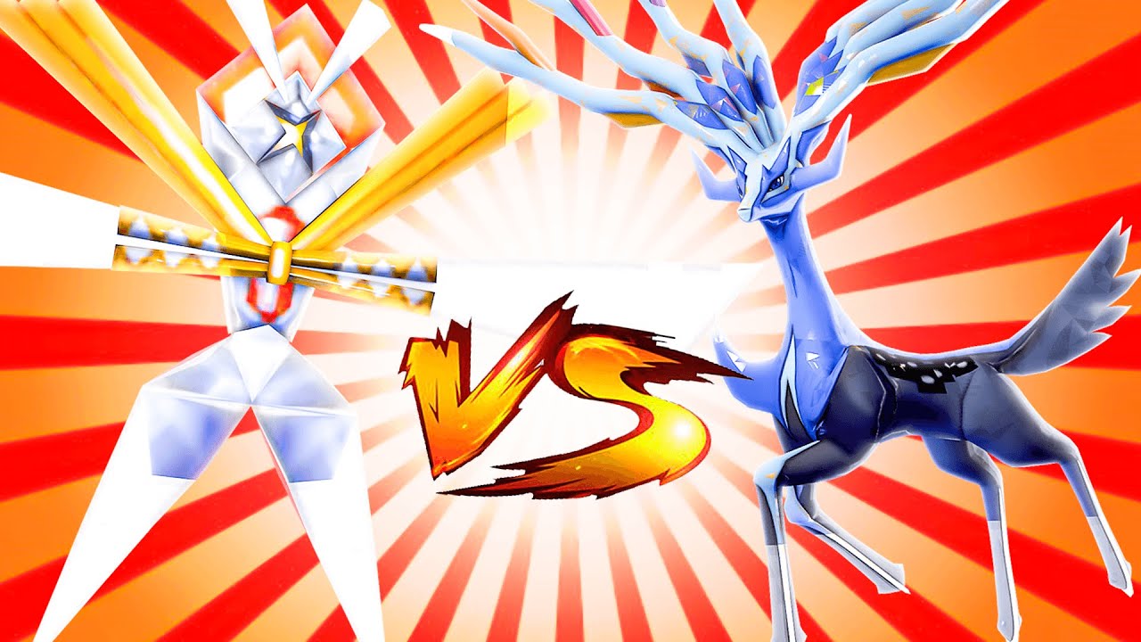 gigantamax Kartana vs gigantamax Xerneas no Minecraft
