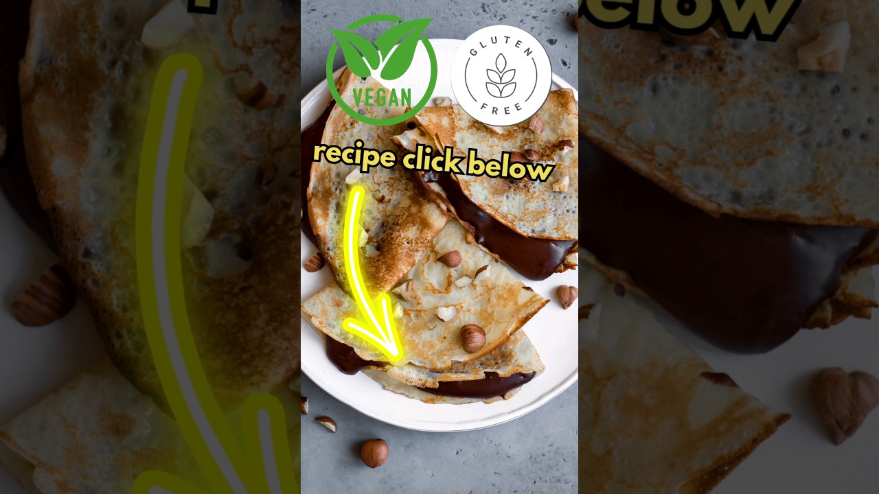 OMG! Tastes like a normal one...#shorts#crepes#pancakes#Pfannkuchen#vegan#gluten free#glutenfrei