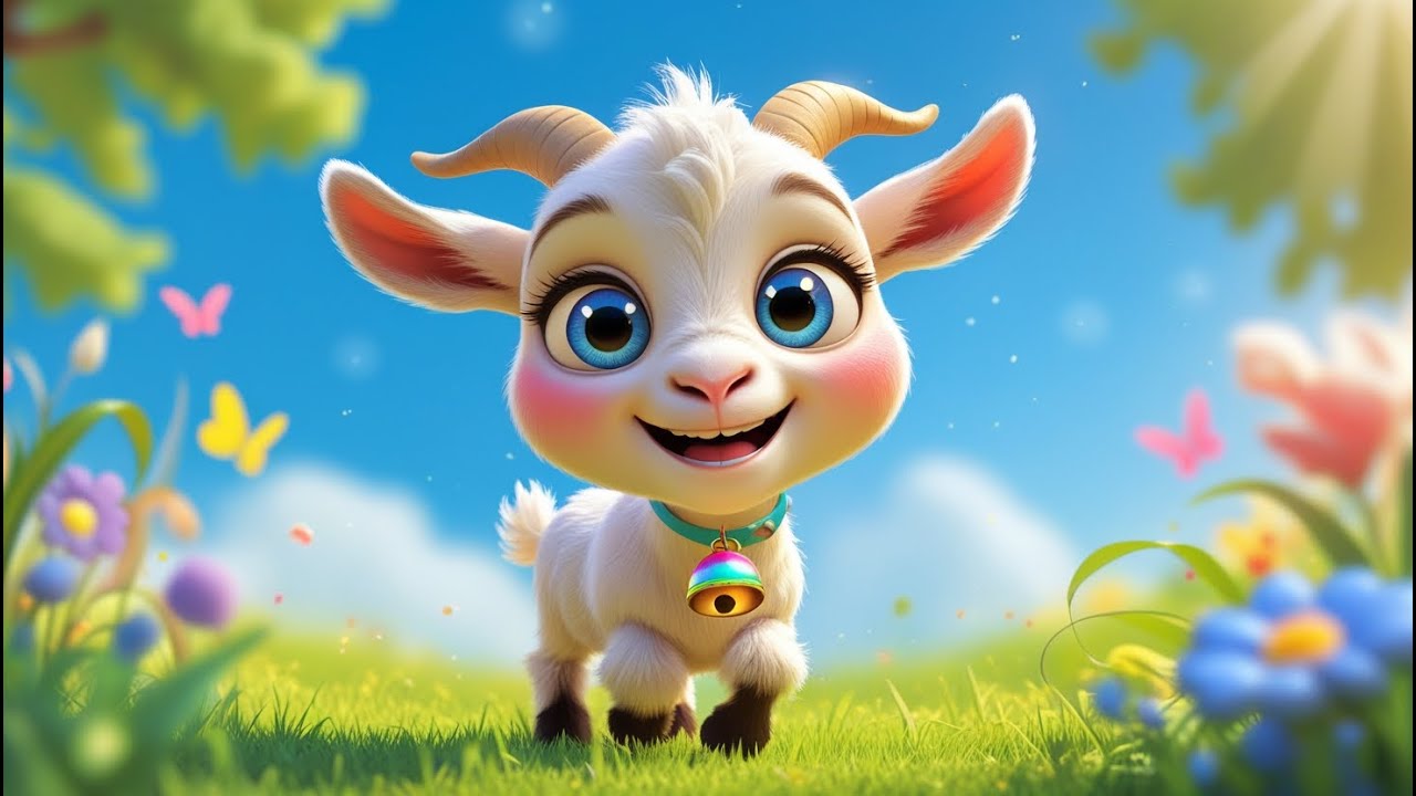 Five Little Goats & More | Animated Nursery Rhyme for Kids | Learn Counting & Fun Animal Song