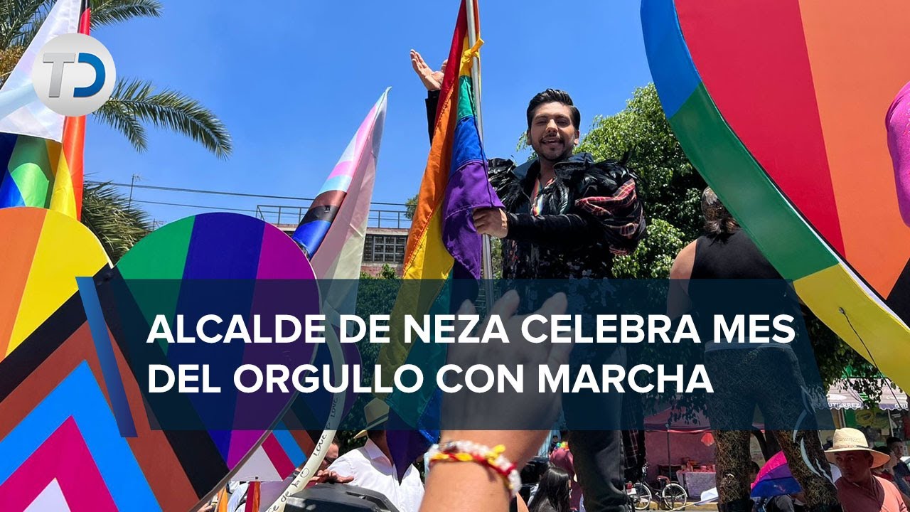 Con música, baile y carros alegóricos, Nezahualcóyotl celebra su primera marcha del orgullo LGBT+