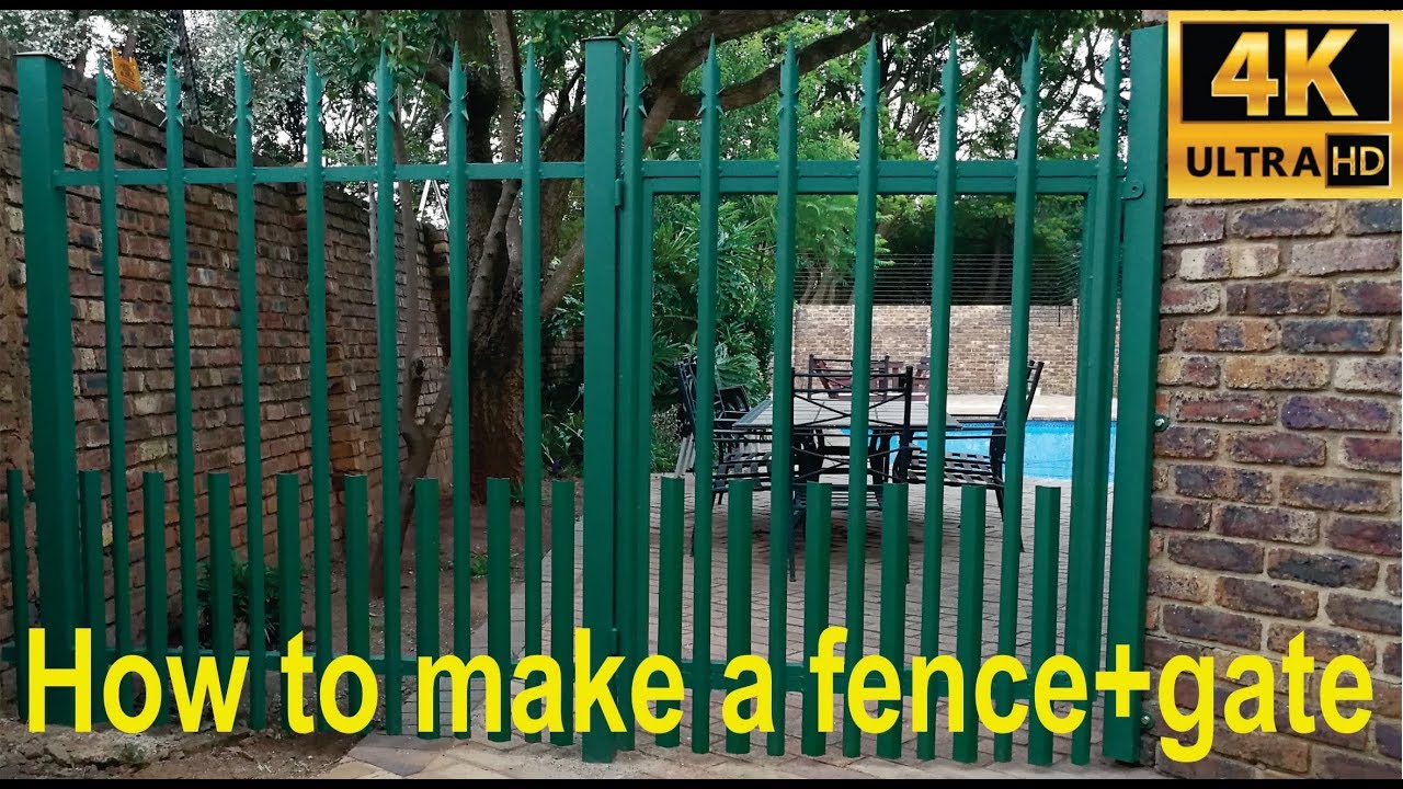 How to make a small steel palisade fence and gate  - detailed