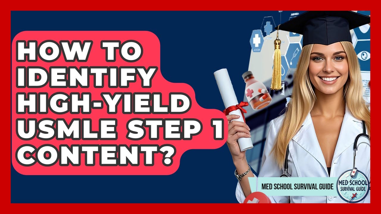 How To Identify High-yield USMLE Step 1 Content? - Med School Survival Guide