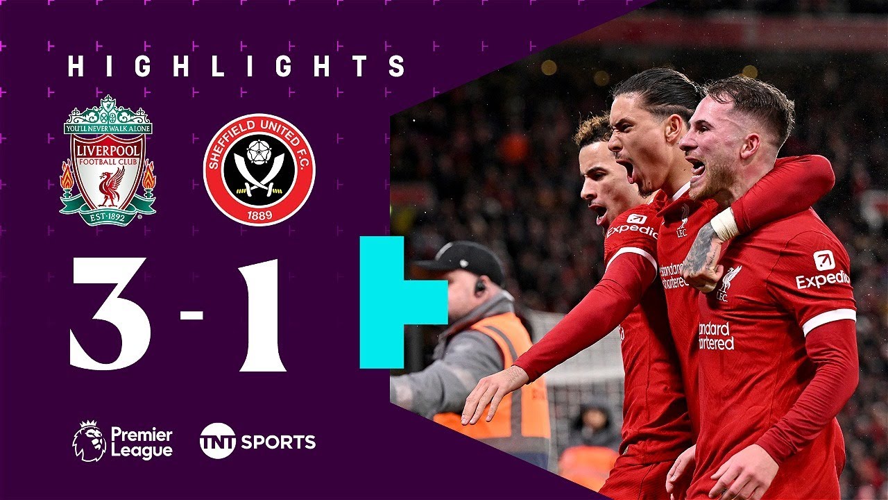 Mac Allister Screamer Sends Reds 🔝 | Liverpool 3-1 Sheffield United | Premier League Highlights