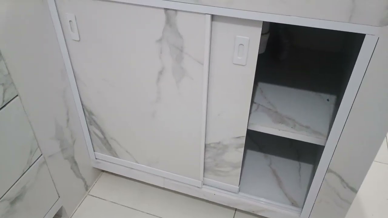 Bancada de porcelanato veja como ficou 