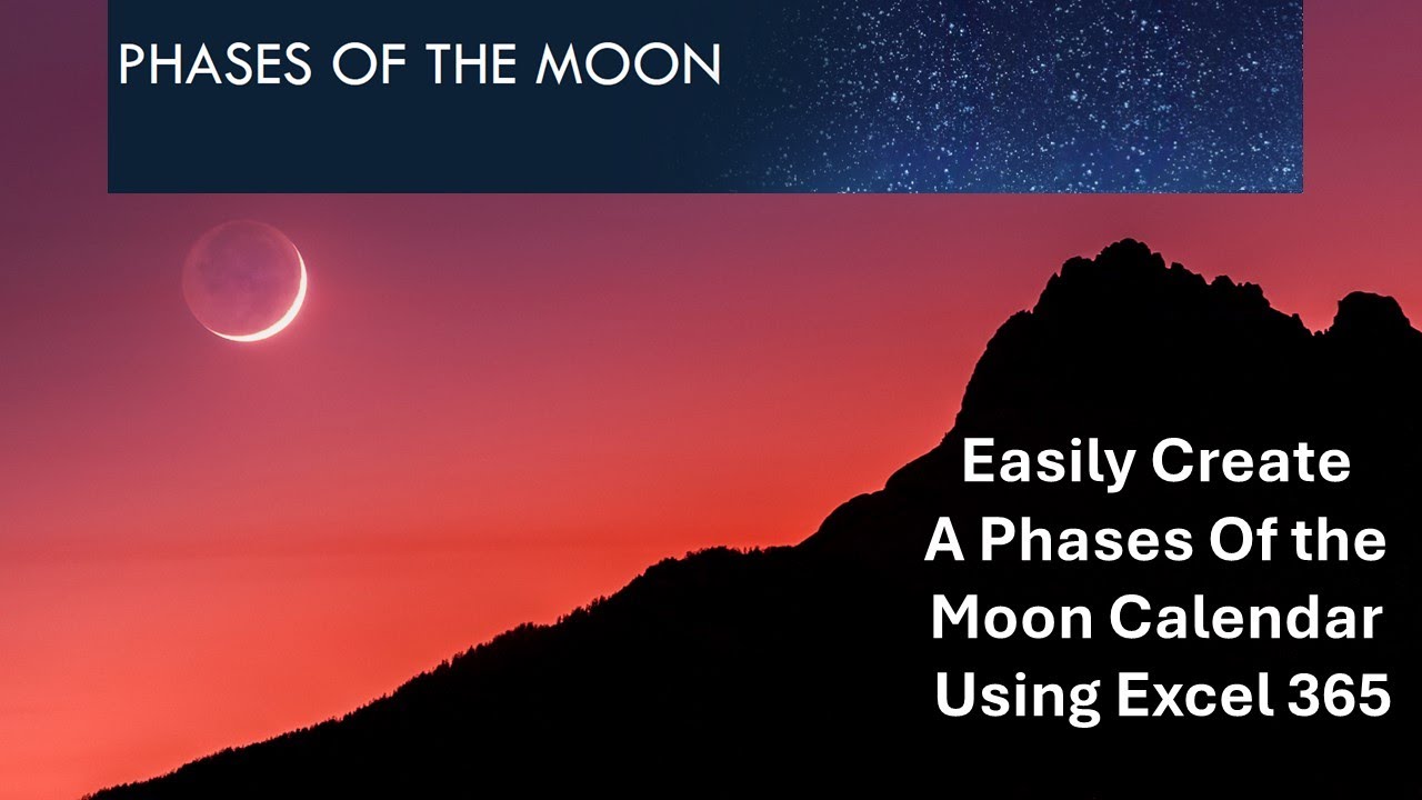 How to Create a Moon Phase Calendar in Excel