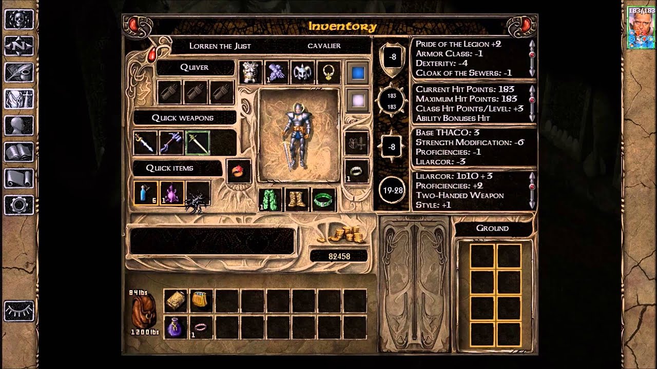 Baldur's Gate 2 - Solo Paladin Cavalier VS Firkraag