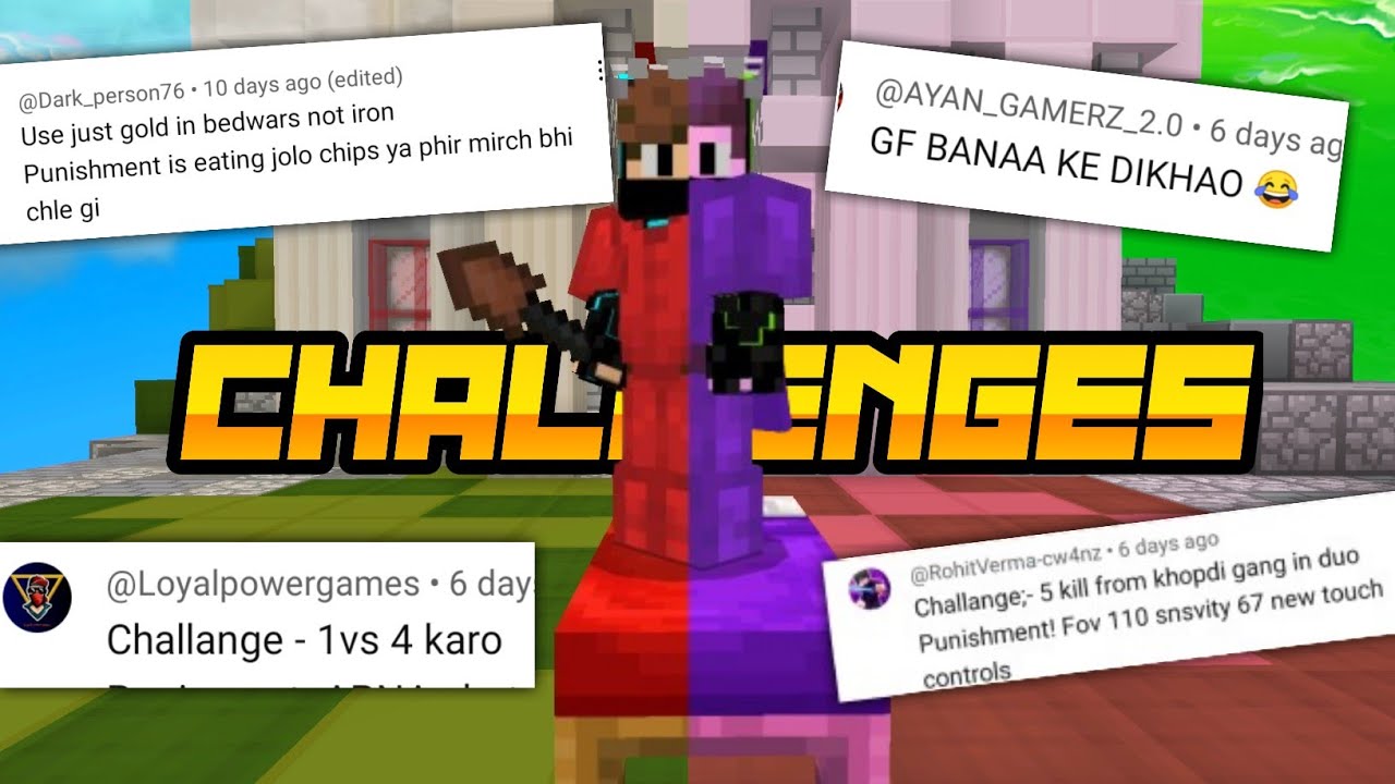 Bedwars But I m doing Your challenges