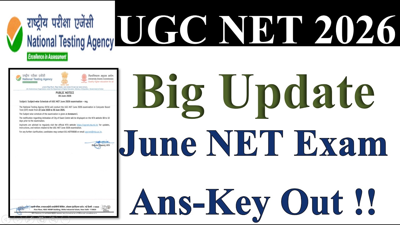 🔴 UGC NTA NET Results Update 2026 | NET June exam 2026