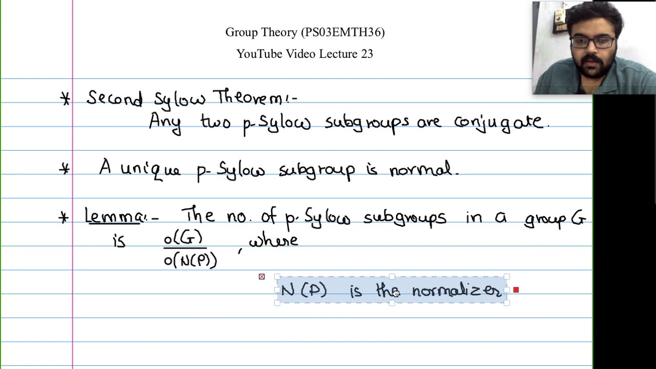 Group Theory Lecture 23