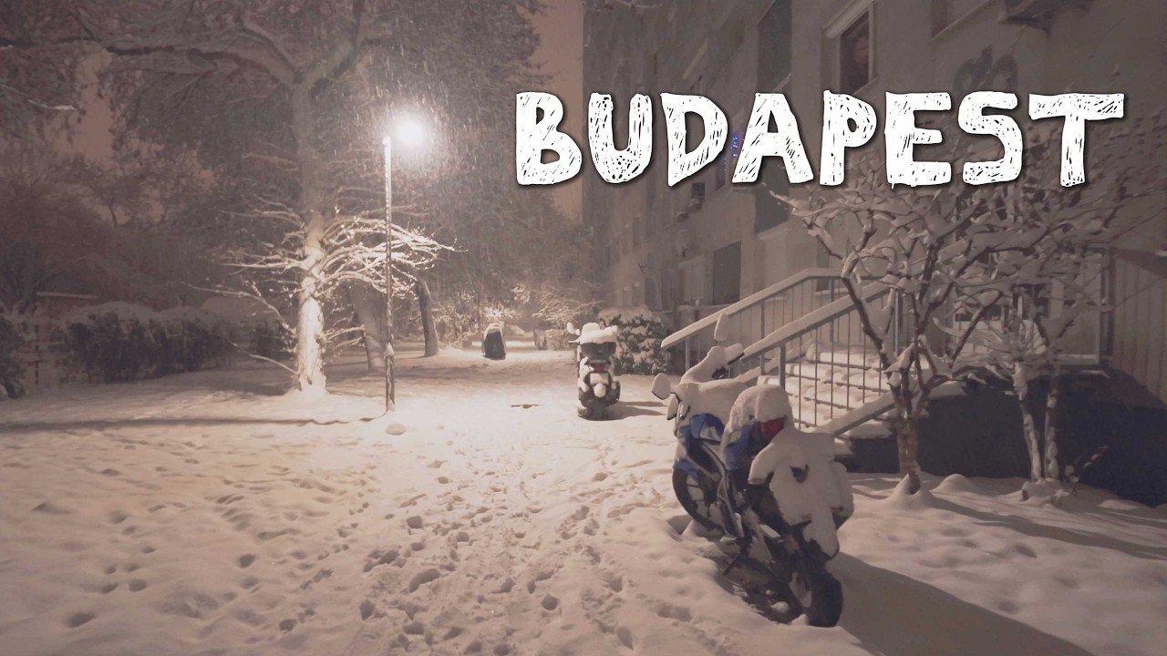 Budapest Snow Walking Tour in 4K | Bikás park | 2026