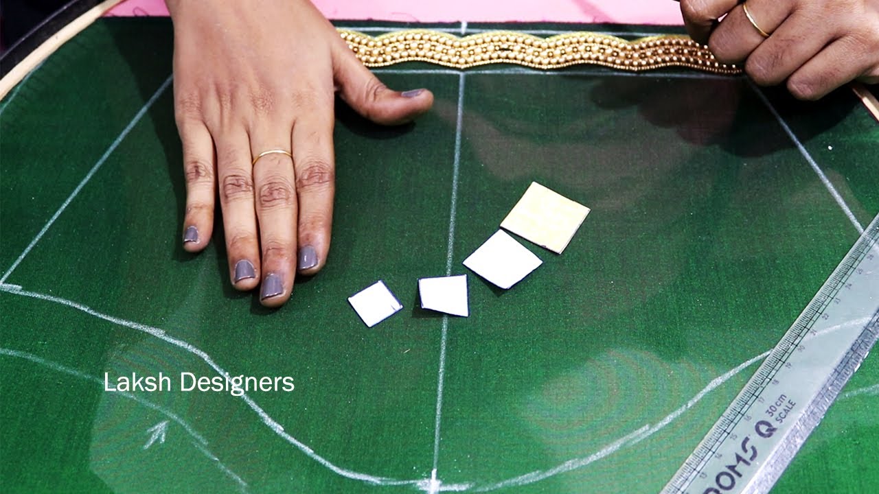 aari sleeve check marking perfectly for beginners in tamil / How to mark checked pattern for aari